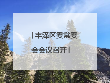 丰泽区委常委会会议召开