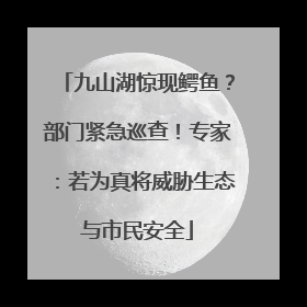 九山湖惊现鳄鱼？部门紧急巡查！专家：若为真将威胁生态与市民安全