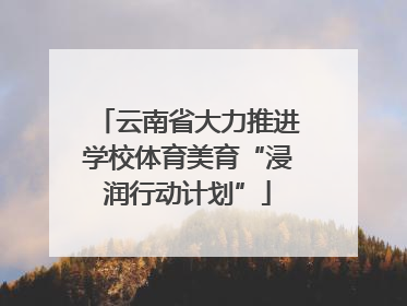 云南省大力推进学校体育美育“浸润行动计划”