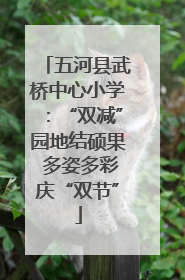 五河县武桥中心小学：“双减”园地结硕果 多姿多彩庆“双节”