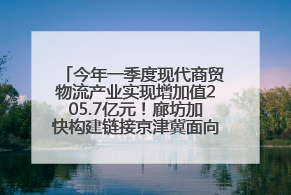 今年一季度现代商贸物流产业实现增加值205.7亿元！廊坊加快构建链接京津冀面向全世界的物流通道