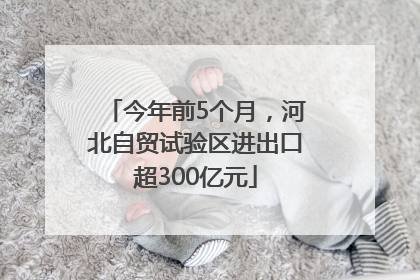 今年前5个月，河北自贸试验区进出口超300亿元