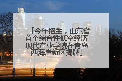 今年招生，山东省首个综合性低空经济现代产业学院在青岛西海岸新区揭牌