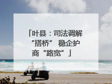 叶县：司法调解“搭桥” 稳企护商“路宽”