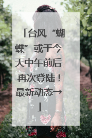 台风“蝴蝶”或于今天中午前后再次登陆！最新动态→