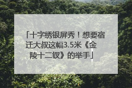 十字绣银屏秀！想要宿迁大叔这幅3.5米《金陵十二钗》的举手