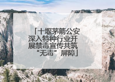 十堰茅箭公安深入特种行业开展禁毒宣传共筑“无毒”屏障