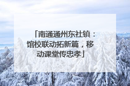 南通通州东社镇：馆校联动拓新篇，移动课堂传忠孝