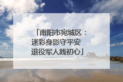 南阳市宛城区：迷彩身影守平安 退役军人践初心
