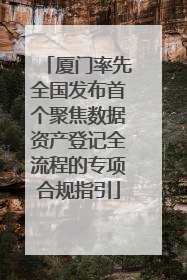 厦门率先全国发布首个聚焦数据资产登记全流程的专项合规指引
