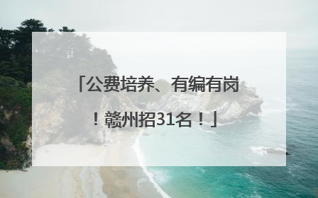 公费培养、有编有岗！赣州招31名！