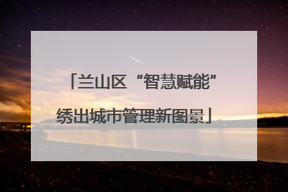 兰山区“智慧赋能”绣出城市管理新图景