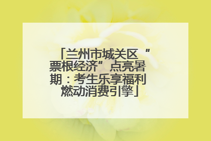 兰州市城关区“票根经济”点亮暑期：考生乐享福利 燃动消费引擎