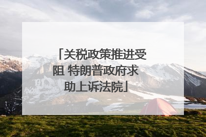 关税政策推进受阻 特朗普政府求助上诉法院