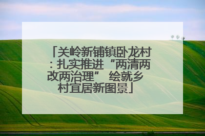 关岭新铺镇卧龙村：扎实推进“两清两改两治理” 绘就乡村宜居新图景