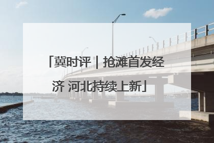 冀时评｜抢滩首发经济 河北持续上新