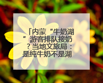 内蒙“牛奶湖”游客排队接奶？当地文旅局：是纯牛奶不是湖水，可放心喝