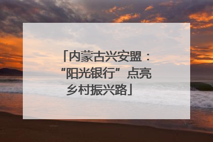 内蒙古兴安盟：“阳光银行”点亮乡村振兴路