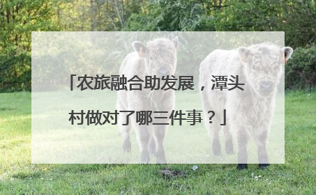 农旅融合助发展，潭头村做对了哪三件事？