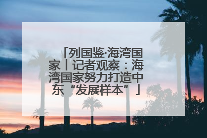 列国鉴·海湾国家丨记者观察：海湾国家努力打造中东“发展样本”