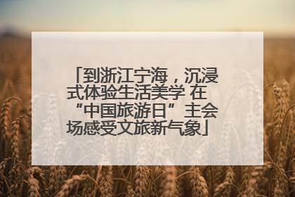 到浙江宁海，沉浸式体验生活美学 在“中国旅游日”主会场感受文旅新气象