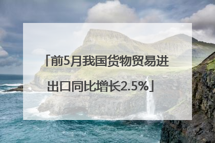 前5月我国货物贸易进出口同比增长2.5%