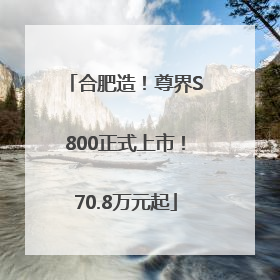合肥造！尊界S800正式上市！70.8万元起