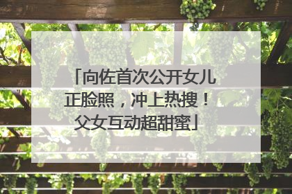 向佐首次公开女儿正脸照，冲上热搜！父女互动超甜蜜