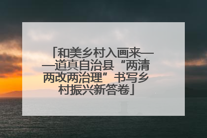 和美乡村入画来——道真自治县“两清两改两治理”书写乡村振兴新答卷