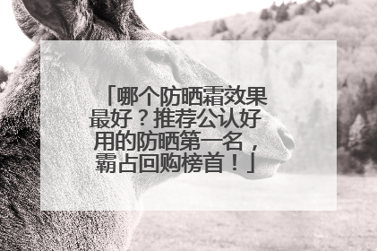 哪个防晒霜效果最好？推荐公认好用的防晒第一名，霸占回购榜首！