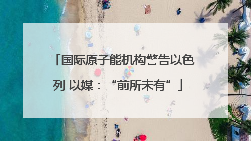 国际原子能机构警告以色列 以媒：“前所未有”