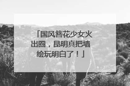 国风簪花少女火出圈，昆明真把墙绘玩明白了！