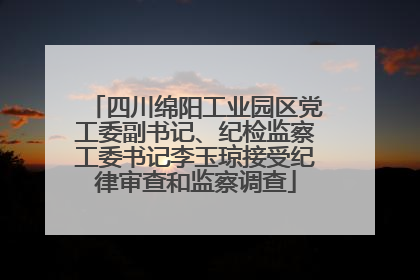 四川绵阳工业园区党工委副书记、纪检监察工委书记李玉琼接受纪律审查和监察调查