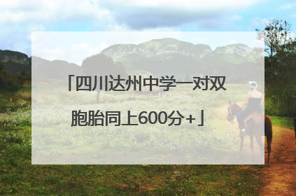 四川达州中学一对双胞胎同上600分+