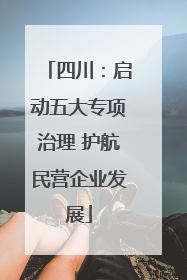 四川：启动五大专项治理 护航民营企业发展