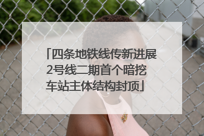四条地铁线传新进展 2号线二期首个暗挖车站主体结构封顶