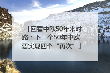 回看中欧50年来时路：下一个50年中欧要实现四个“再次”