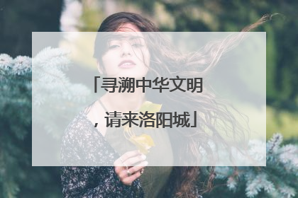 寻溯中华文明，请来洛阳城