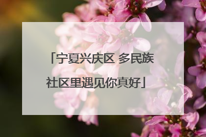 宁夏兴庆区 多民族社区里遇见你真好
