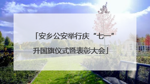 安乡公安举行庆“七一”升国旗仪式暨表彰大会