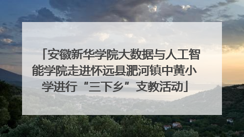 安徽新华学院大数据与人工智能学院走进怀远县淝河镇中黄小学进行“三下乡”支教活动