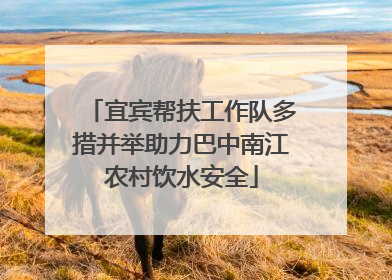 宜宾帮扶工作队多措并举助力巴中南江农村饮水安全