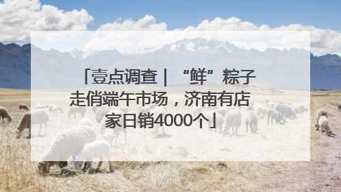 壹点调查｜“鲜”粽子走俏端午市场，济南有店家日销4000个