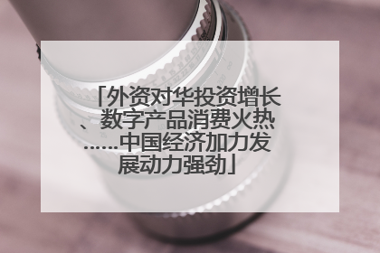 外资对华投资增长、数字产品消费火热……中国经济加力发展动力强劲