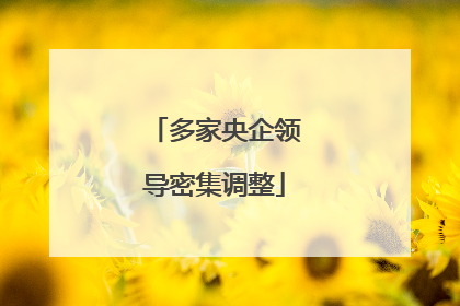 多家央企领导密集调整