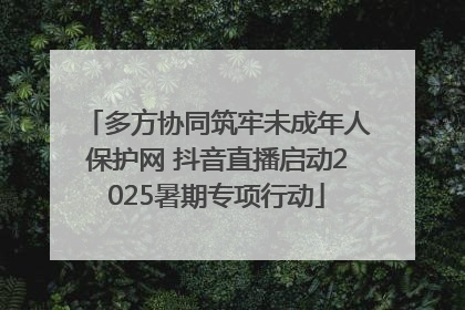多方协同筑牢未成年人保护网 抖音直播启动2025暑期专项行动