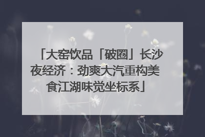 大窑饮品「破圈」长沙夜经济：劲爽大汽重构美食江湖味觉坐标系
