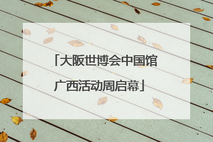 大阪世博会中国馆广西活动周启幕