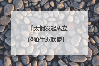 太钢发起成立船舶生态联盟