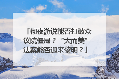 彻夜游说能否打破众议院僵局？“大而美”法案能否迎来黎明？